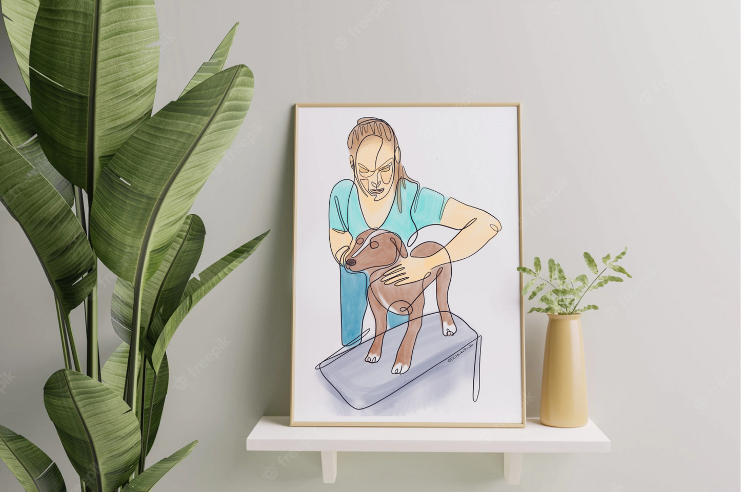 Animal Chiropractic Poster, Line Art Animal Chiropractor