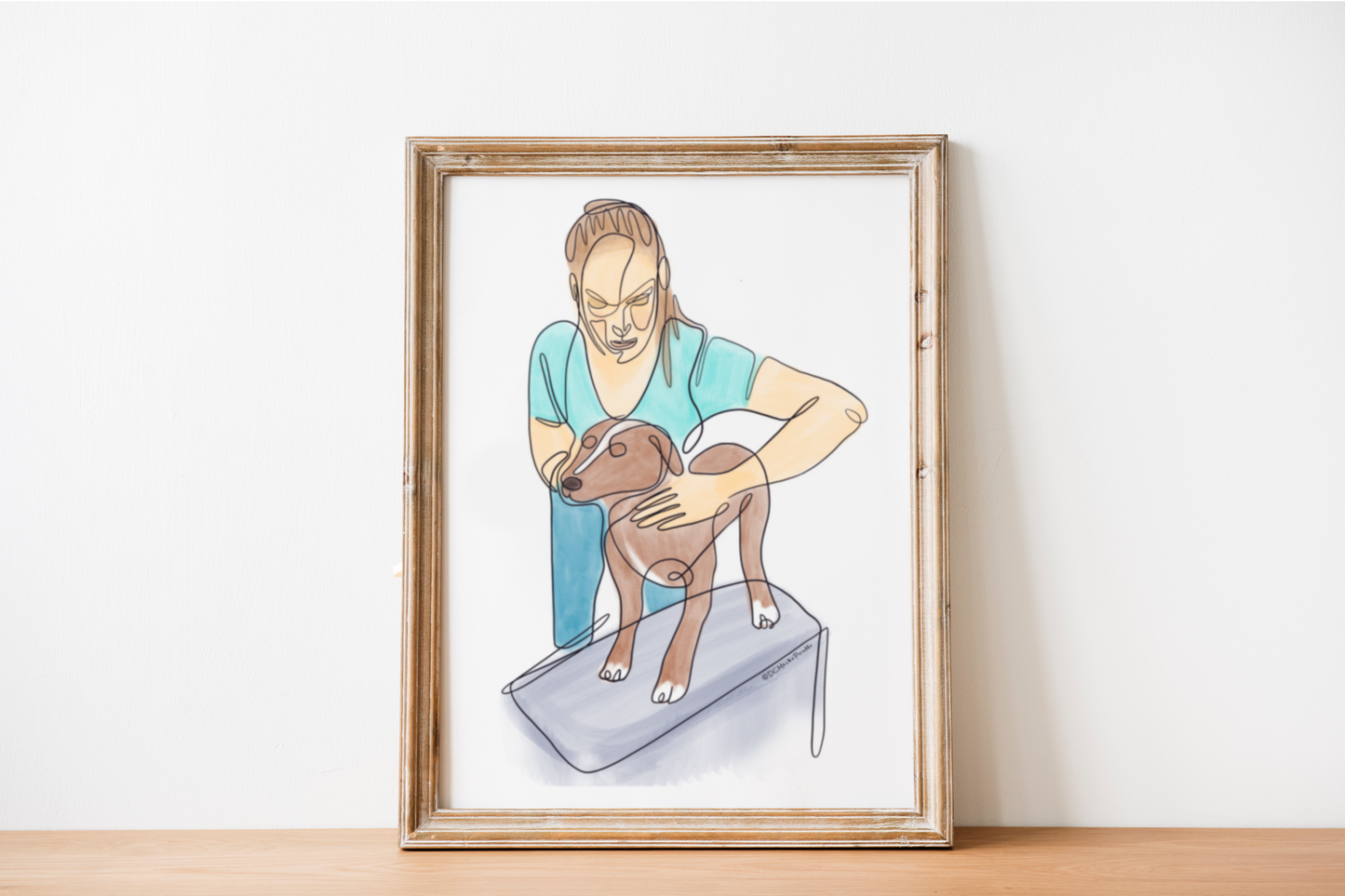 Animal Chiropractic Poster, Line Art Animal Chiropractor