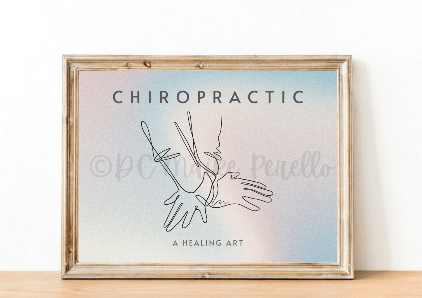 Chiropractic Poster - 'A Healing Art' Print, Chiropractic Clinic Decor - DC Maike Perello