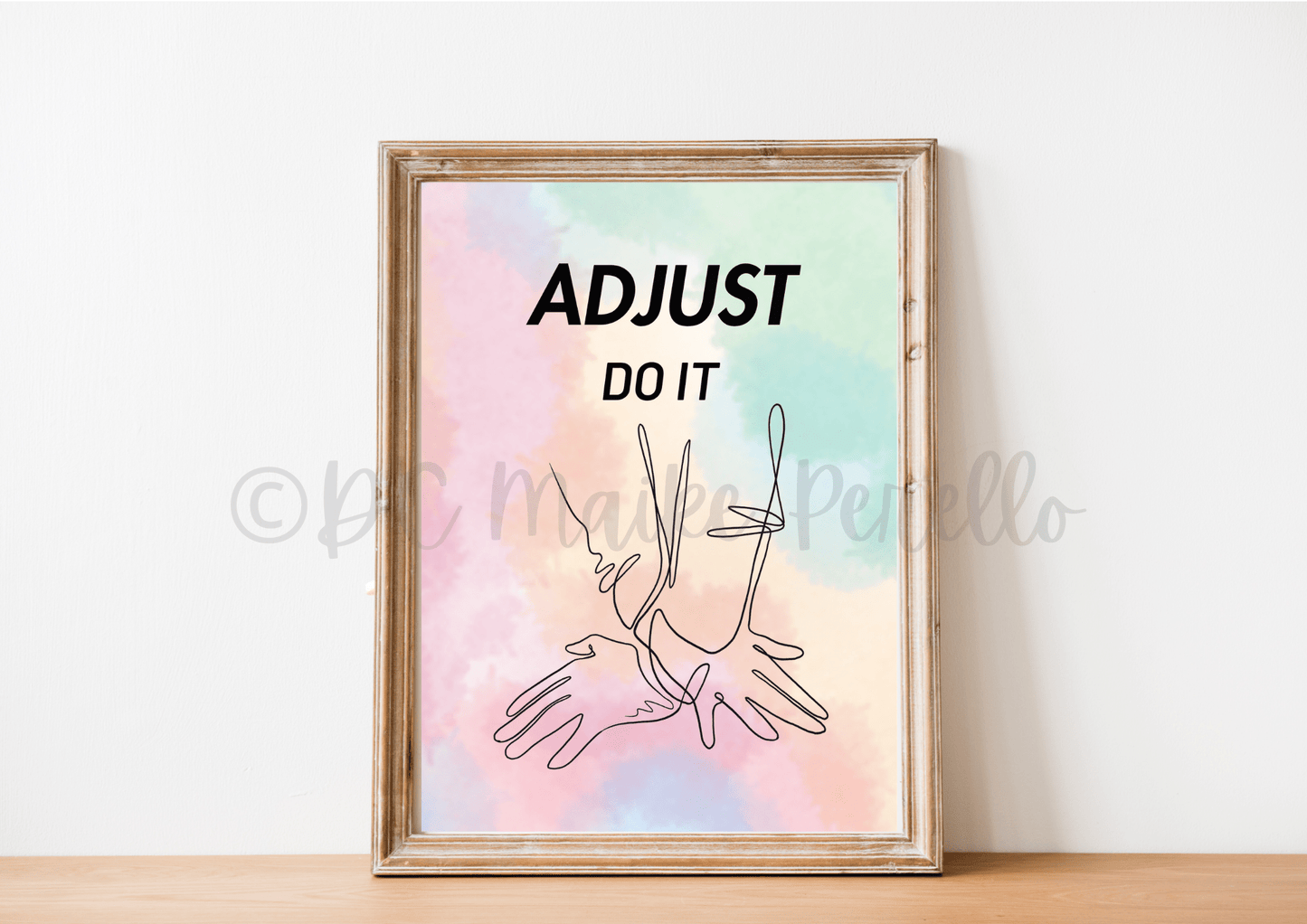 Chiropractic Poster "AdJUST DO IT", Chiropractic Gift - DC Maike Perello