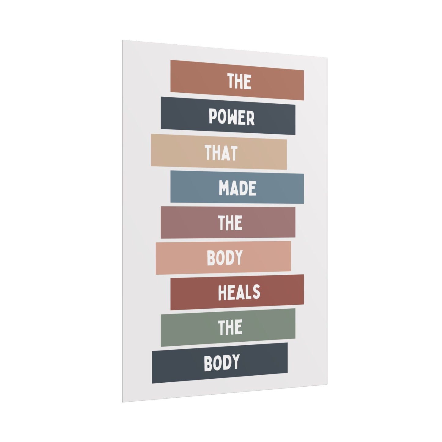 Chiropractic Poster - "The Power That Made The Body Heals The Body" - DC Maike Perello