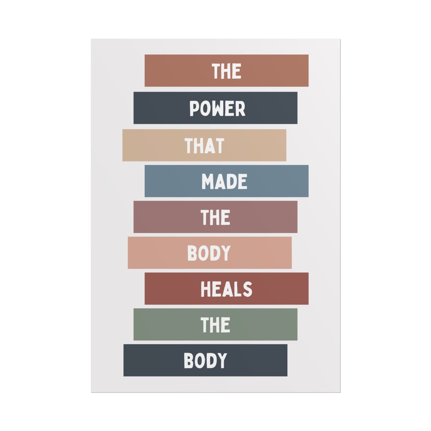 Chiropractic Poster - "The Power That Made The Body Heals The Body" - DC Maike Perello