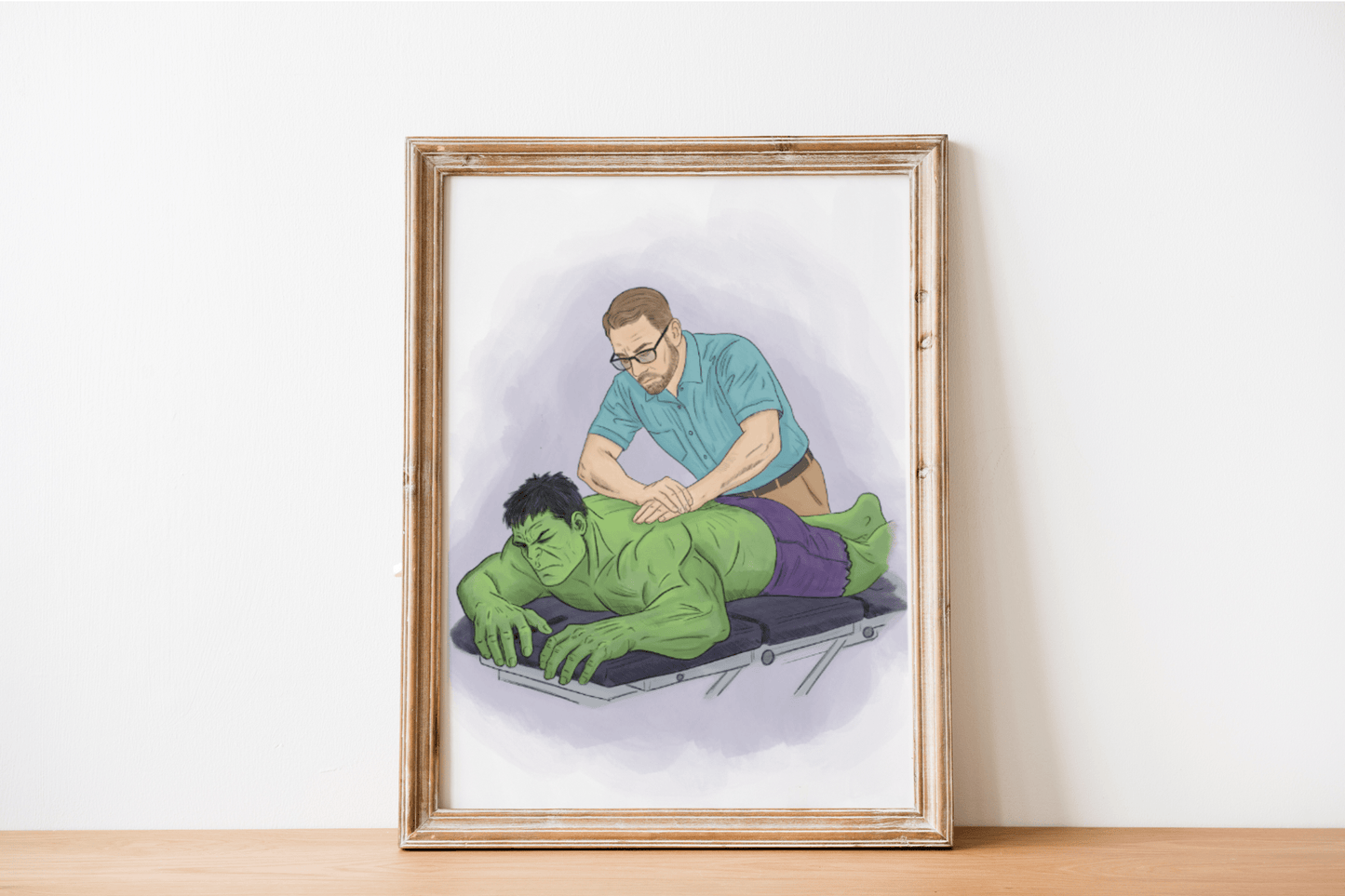 Funny Chiropractic Poster Hulk Adjustment - DC Maike Perello