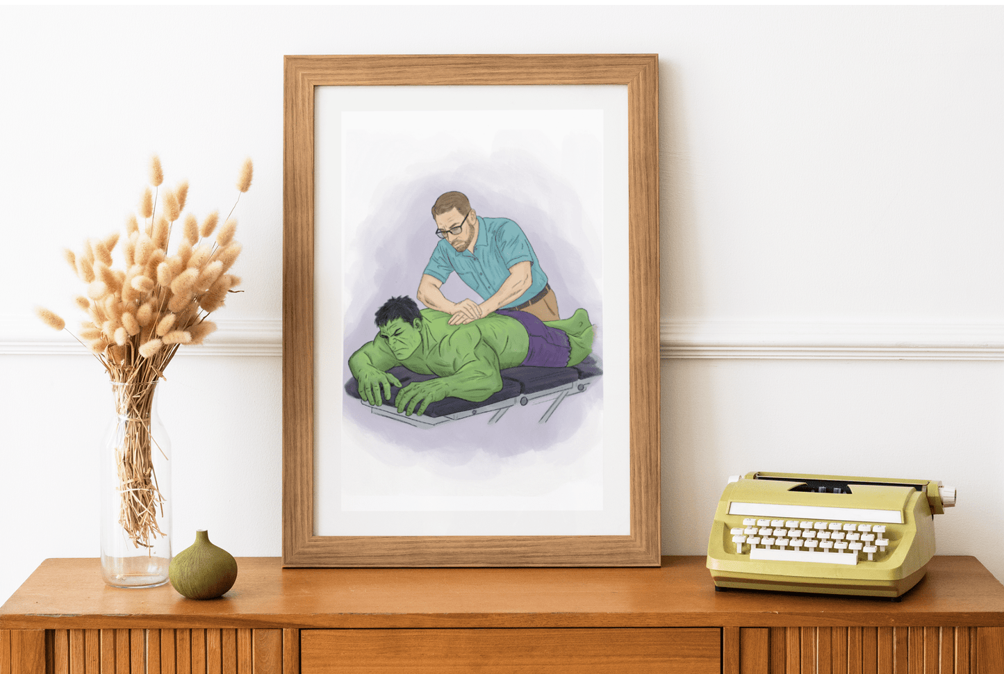 Funny Chiropractic Poster Hulk Adjustment - DC Maike Perello