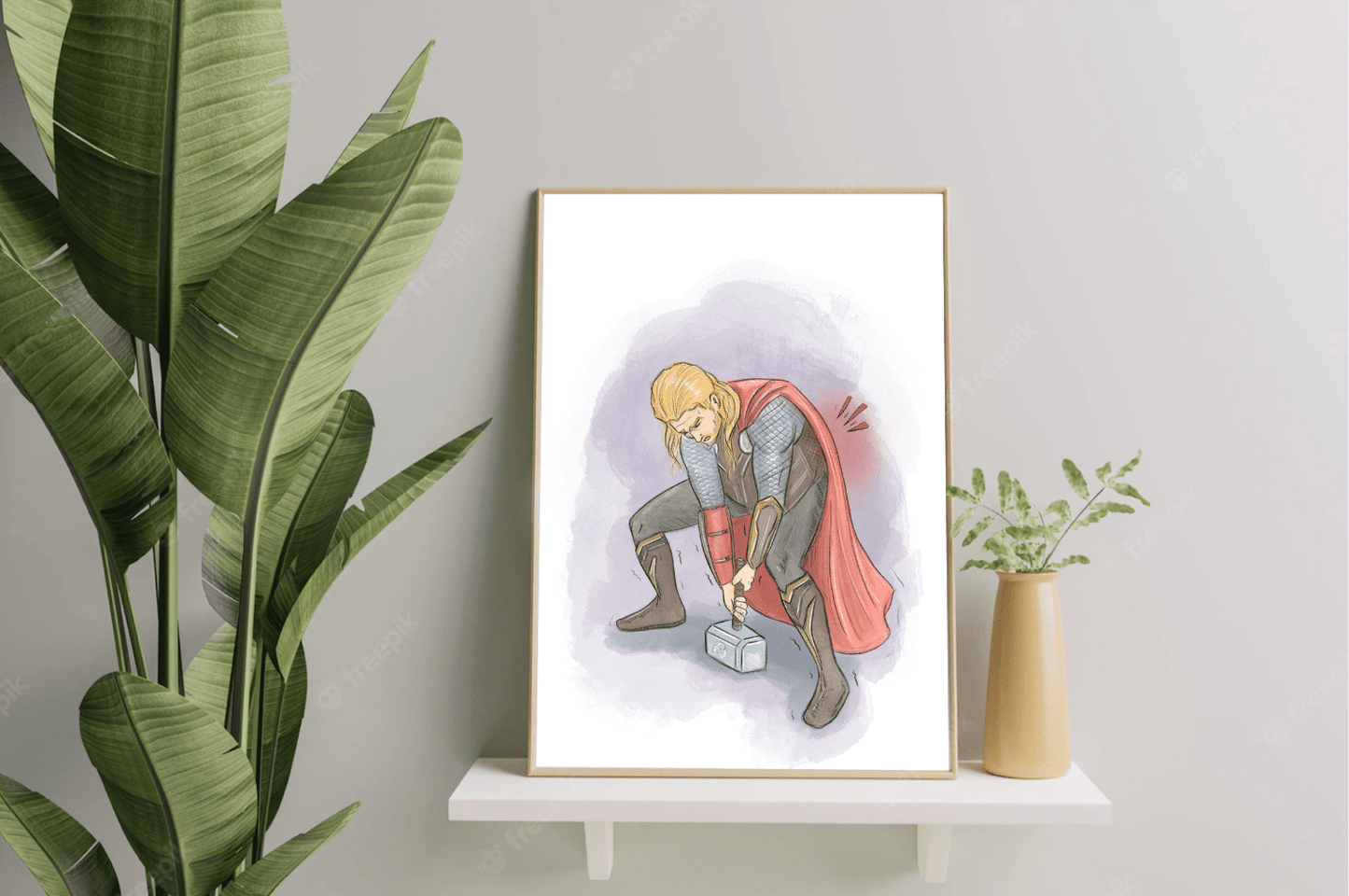 Funny Chiropractic Poster - Thor With Back Pain - DC Maike Perello