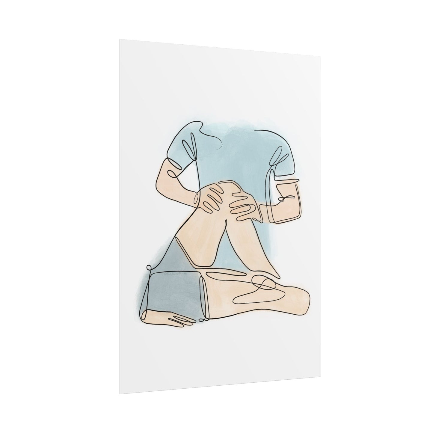Line Art Physiotherapy Poster, Health Professional Clinic Office Decor - DC Maike Perello