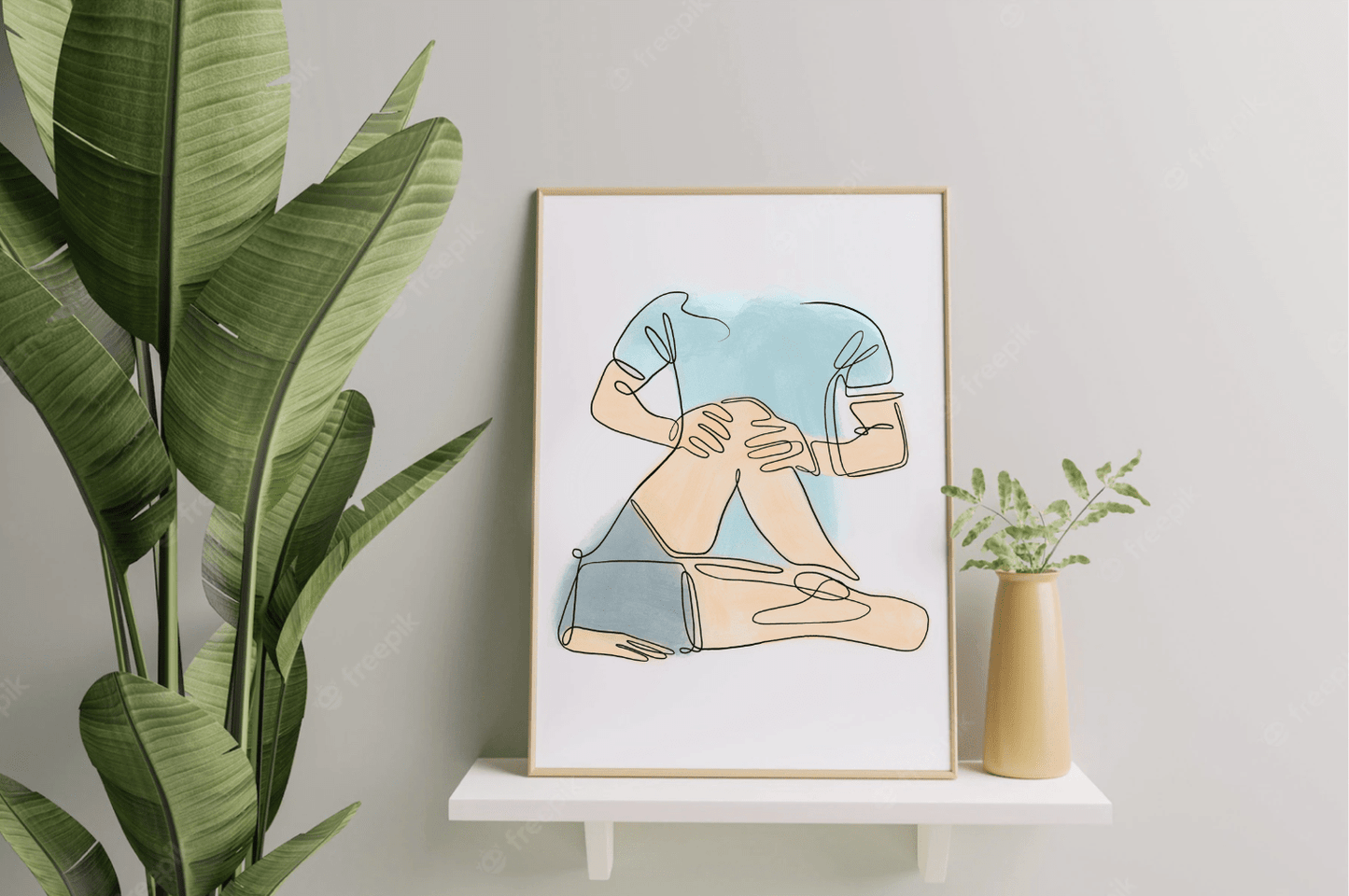 Line Art Physiotherapy Poster, Health Professional Clinic Office Decor - DC Maike Perello