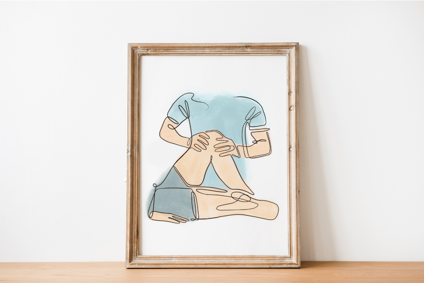 Line Art Physiotherapy Poster, Health Professional Clinic Office Decor - DC Maike Perello