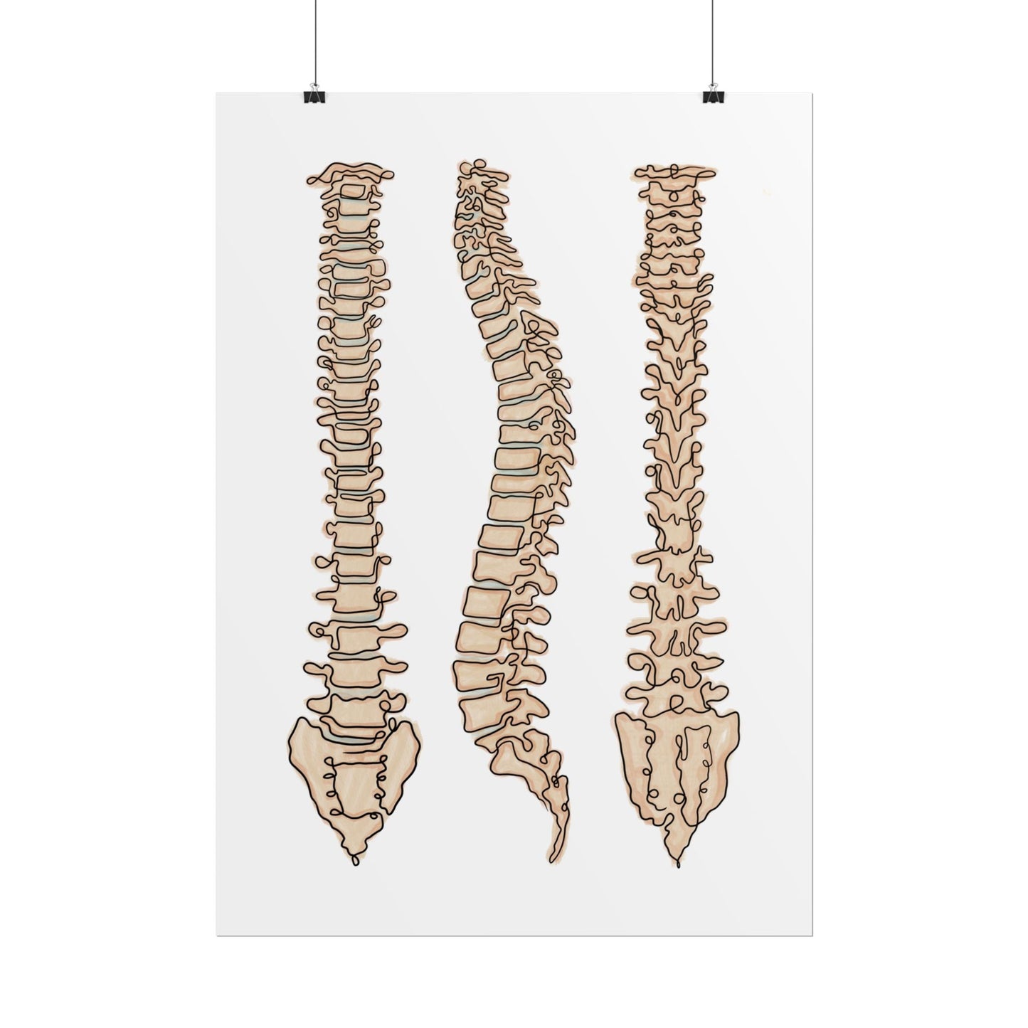 Minimalistic Line Art of the Spine - DC Maike Perello