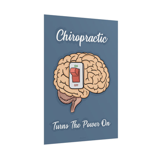 Motivational Chiropractic Poster - 'Chiropractic Turns the Power On' - DC Maike Perello