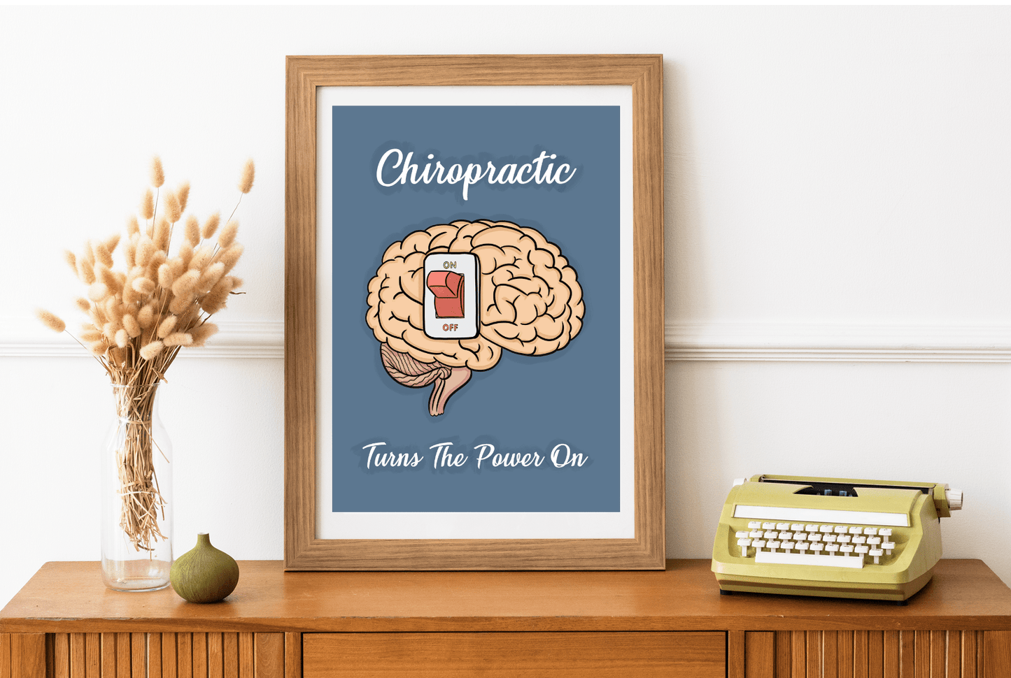 Motivational Chiropractic Poster - 'Chiropractic Turns the Power On' - DC Maike Perello