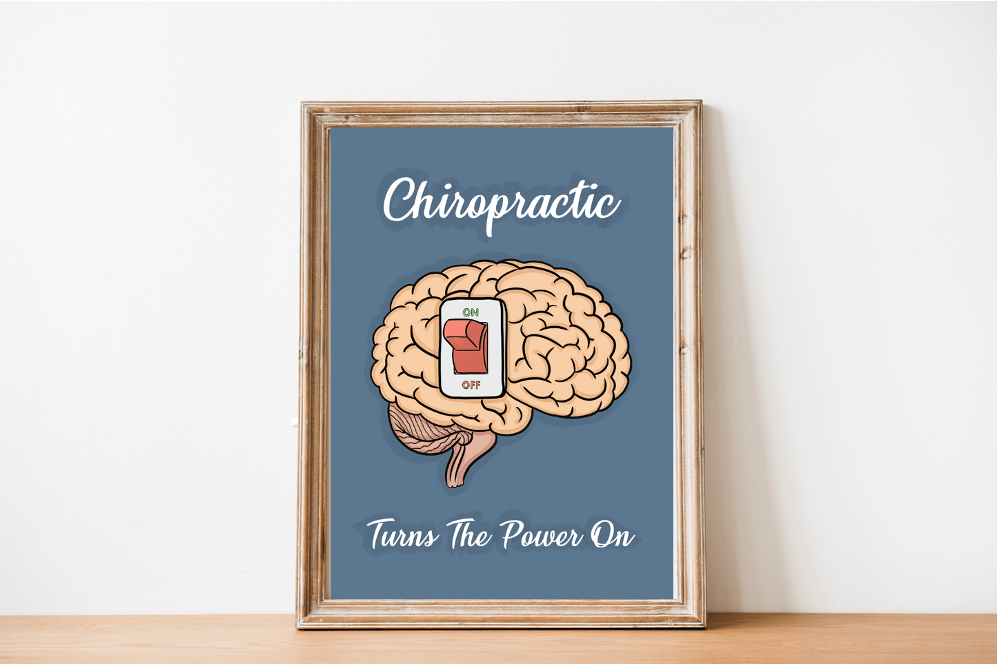 Motivational Chiropractic Poster - 'Chiropractic Turns the Power On' - DC Maike Perello
