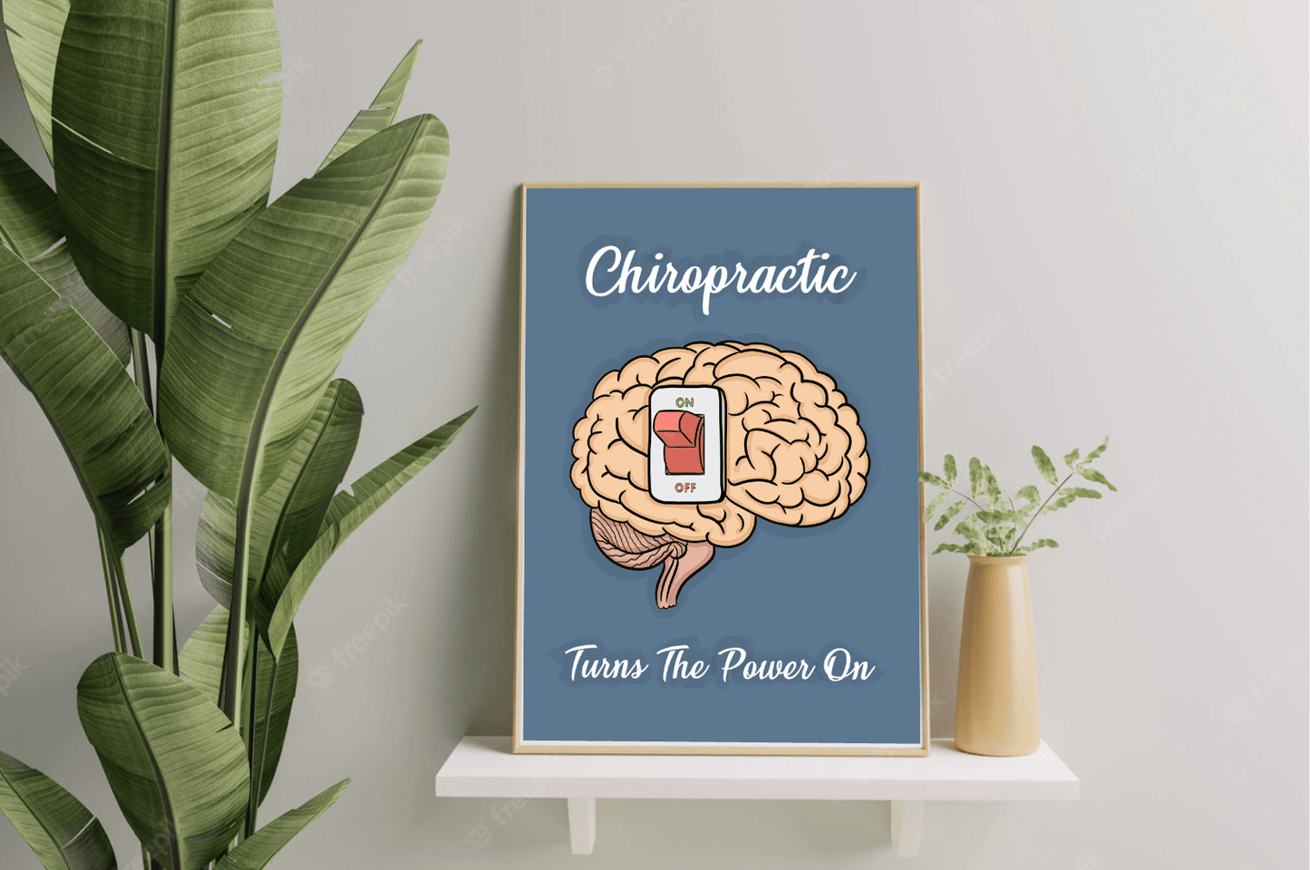 Motivational Chiropractic Poster - 'Chiropractic Turns the Power On' - DC Maike Perello