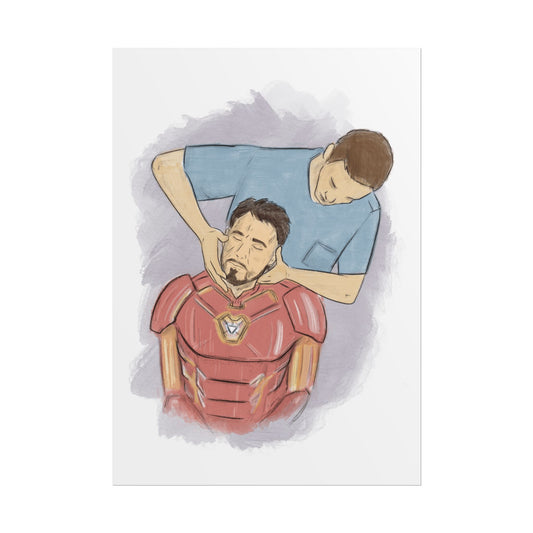 Tony Stark Chiropractic Adjustment Poster, Chiropractic Office Decor, Chiropractic Gift