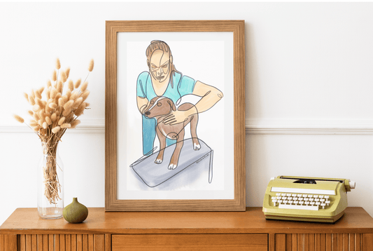 Animal Chiropractic Poster, Line Art Animal Chiropractor - DC Maike Perello