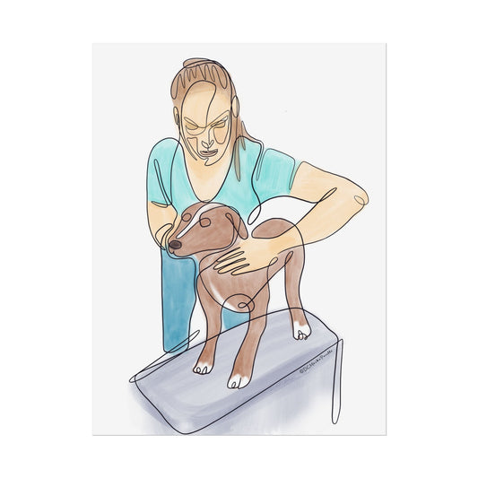 Animal Chiropractic Poster, Line Art Animal Chiropractor - DC Maike Perello