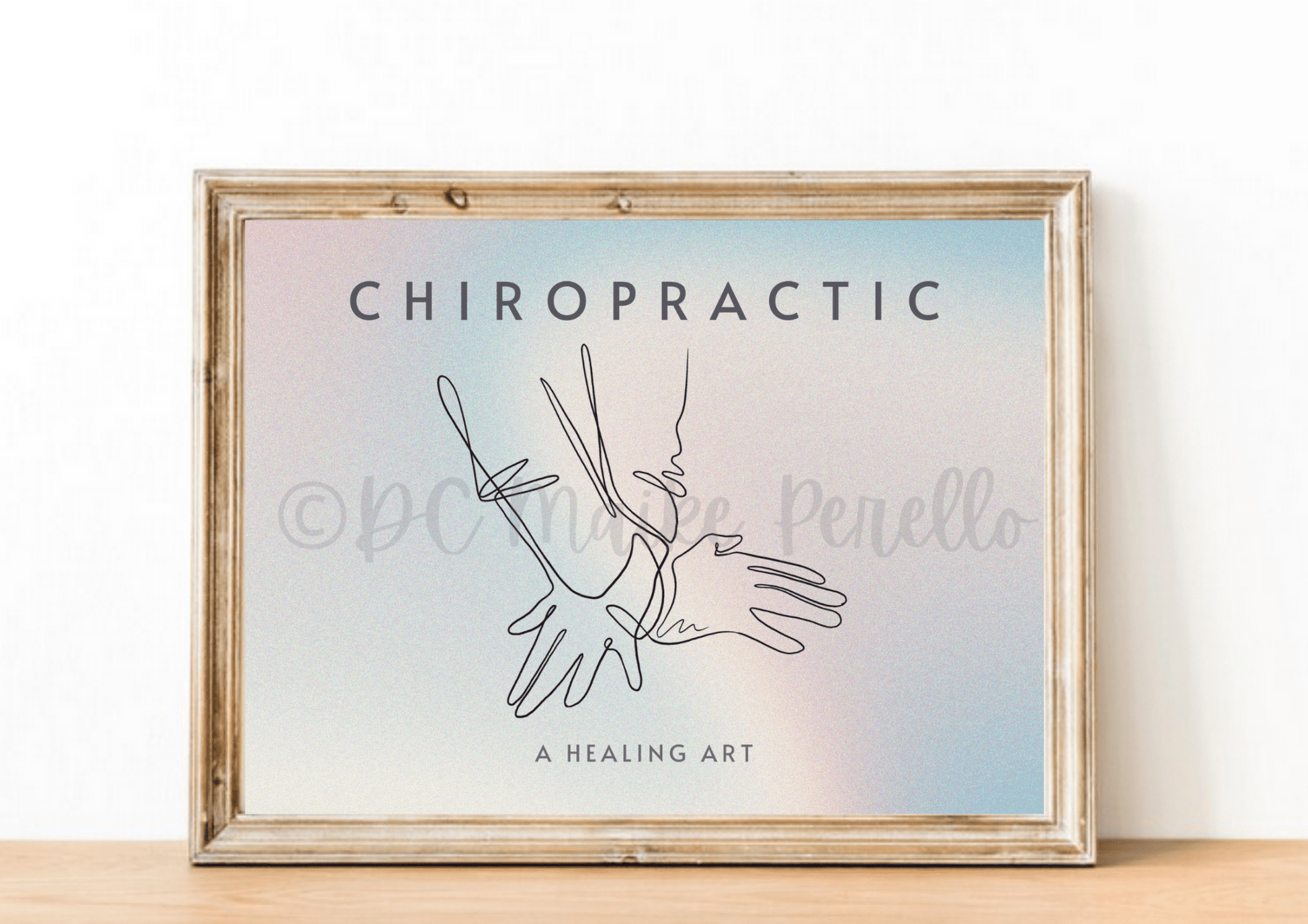 Chiropractic Poster - 'A Healing Art' Print, Chiropractic Clinic Decor - DC Maike Perello