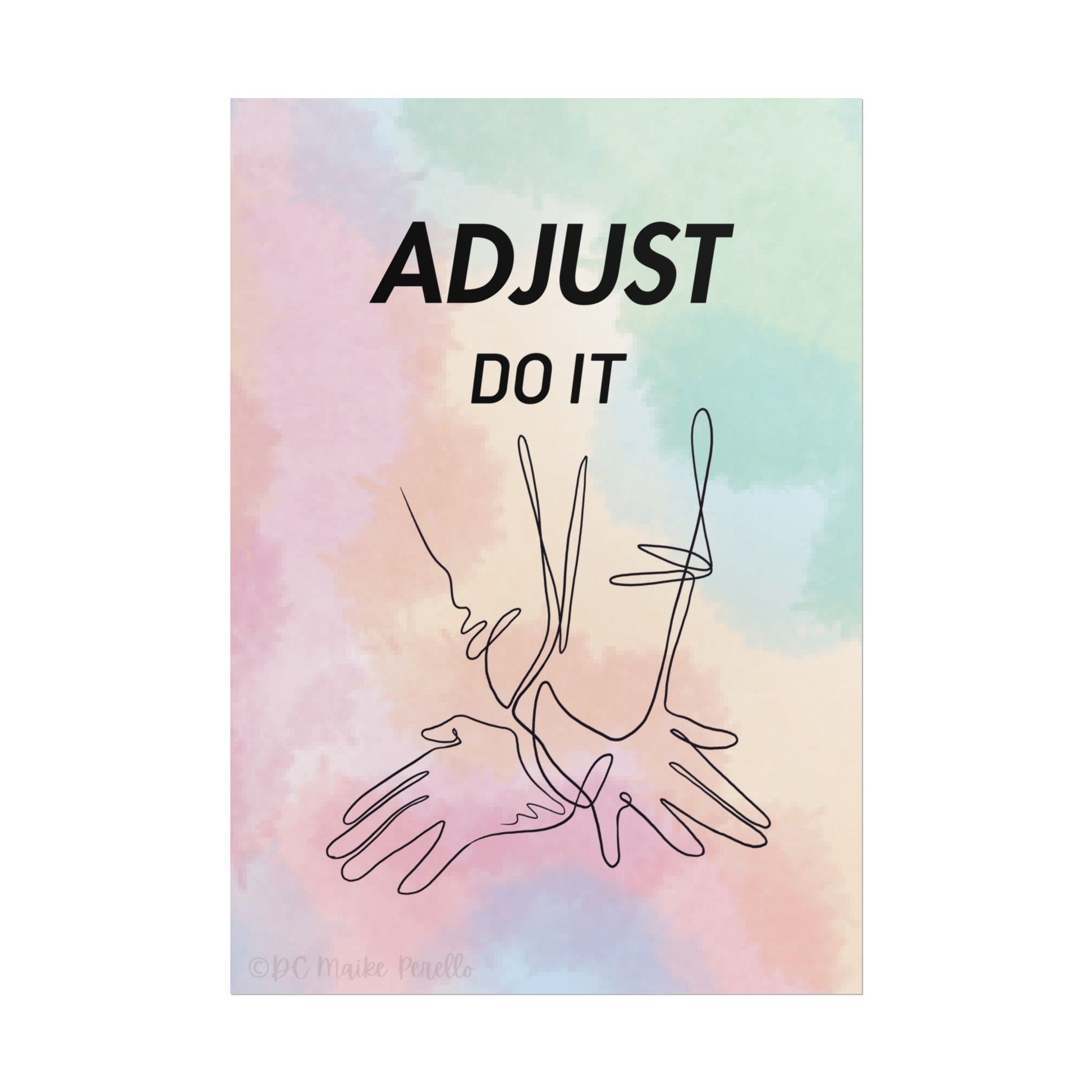Chiropractic Poster "AdJUST DO IT", Chiropractic Gift - DC Maike Perello