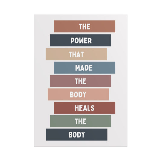Chiropractic Poster - "The Power That Made The Body Heals The Body" - DC Maike Perello