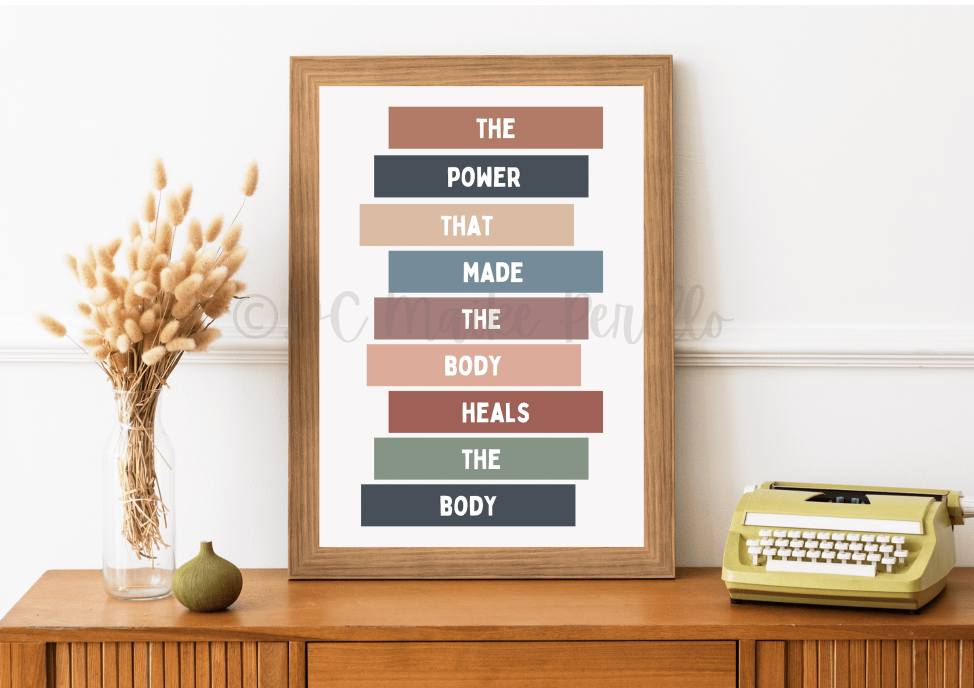 Chiropractic Poster - "The Power That Made The Body Heals The Body" - DC Maike Perello
