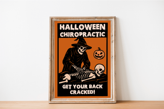 Funny Chiropractic Halloween - Get Your Back Cracked - DC Maike Perello