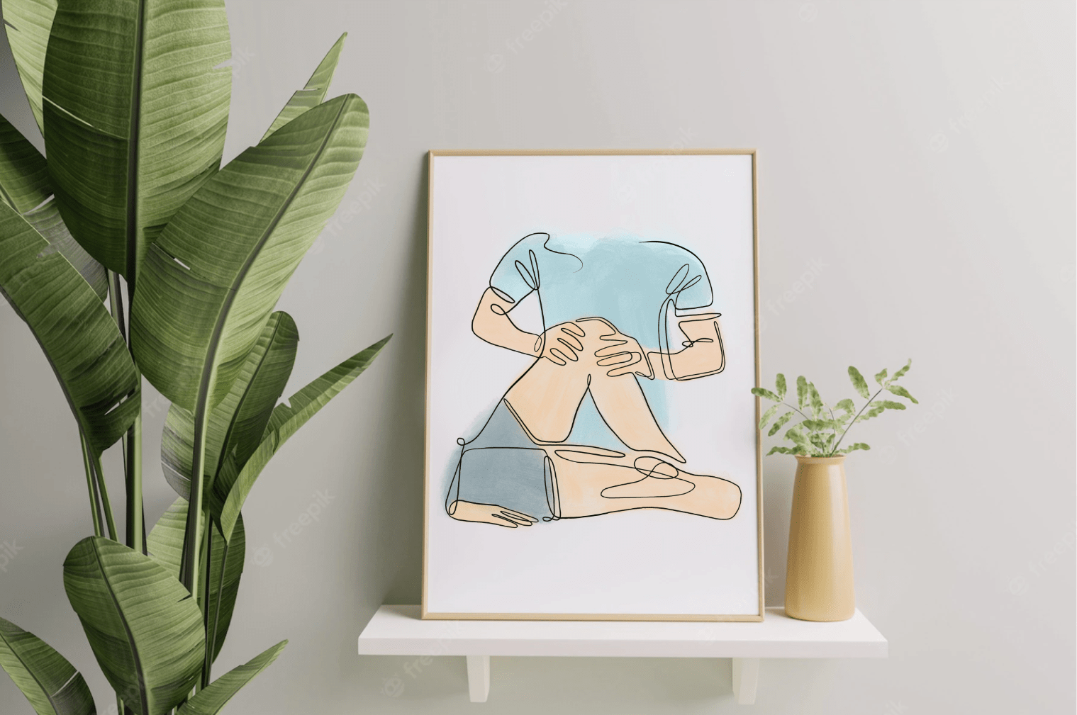 Line Art Physiotherapy Poster, Health Professional Clinic Office Decor - DC Maike Perello