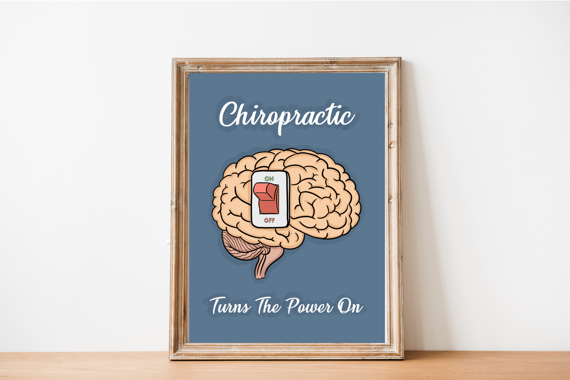 Motivational Chiropractic Poster - 'Chiropractic Turns the Power On' - DC Maike Perello