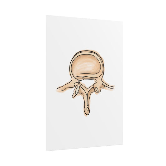 Vertebra Line Art Poster, Spine Anatomy Poster, Clinic Office Decor & Gifts - DC Maike Perello